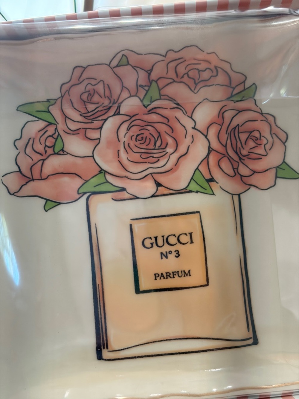 Fashion No.3 Parfum Decorative Trinket Dish - Pink Floral - Picture 4 of 10